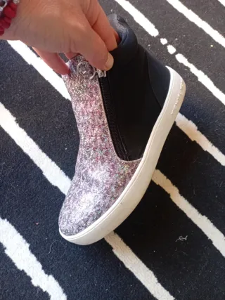 Scarpe Michael Kors Glitter Nere Argento