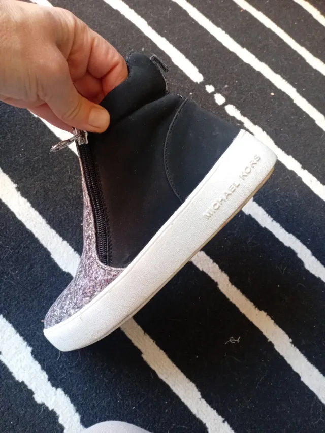 Scarpe Michael Kors Glitter Nere Argento