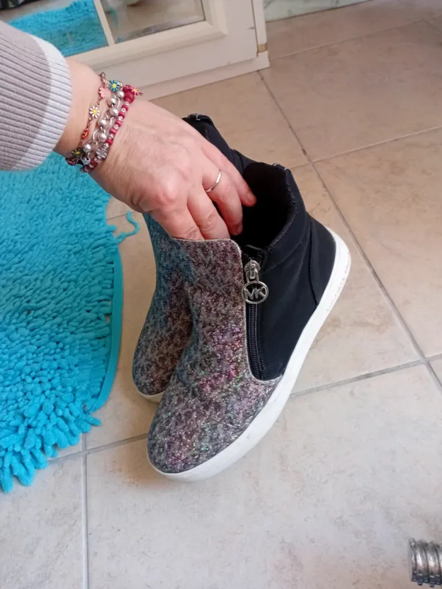 Scarpe Michael Kors Glitter Nere Argento