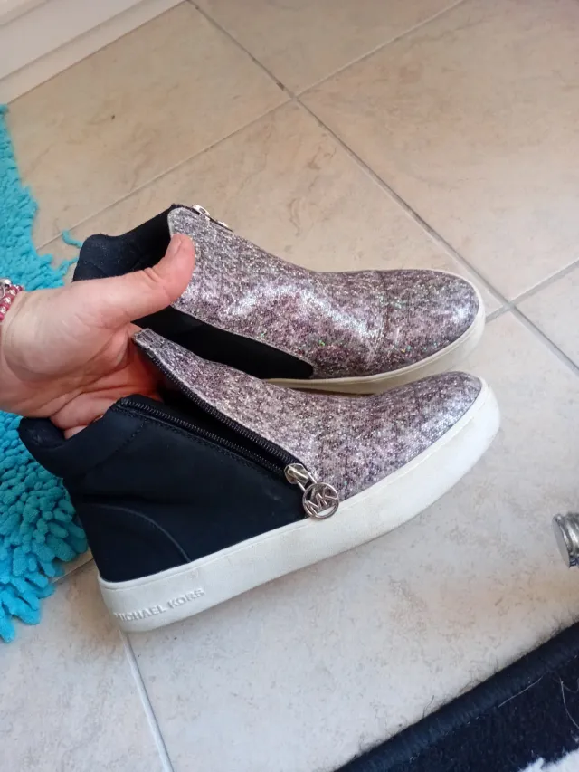 Scarpe Michael Kors Glitter Nere Argento