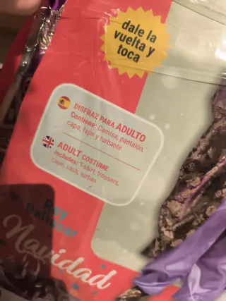 Disfraz Rey Mago Baltasar Adulto Nuevo o Paje Real