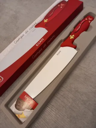 Coltello da cucina EGAN rosso e bianco