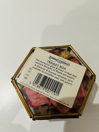 Caja decorativa vintage Gilchrist & Soames años 90