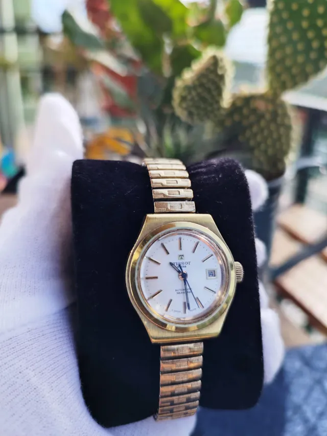 Reloj Automático Tissot baño de Oro Mujer