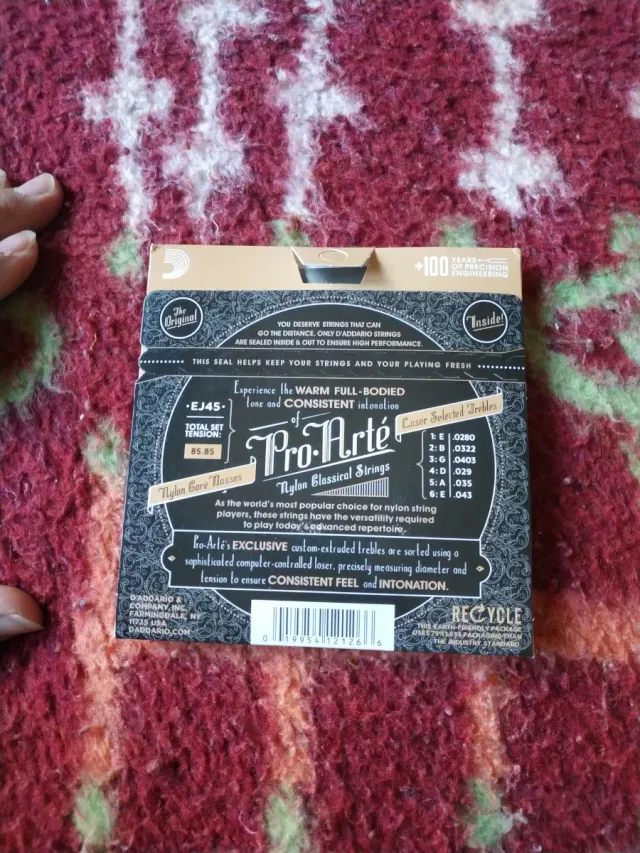 Confezione di corde per chitarra D'Addario Pro-Arte EJ45