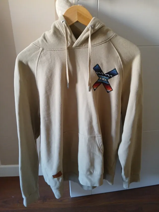 Sudadera Beige Blue Banana con Parche X