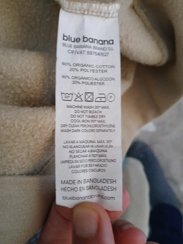 Sudadera Beige Blue Banana con Parche X