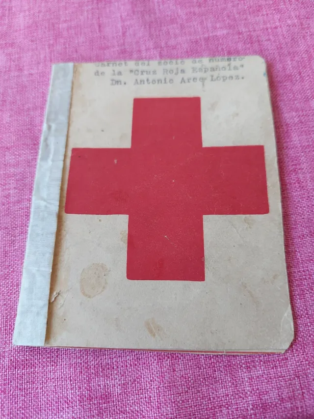 Carnet Cruz Roja Española 1911