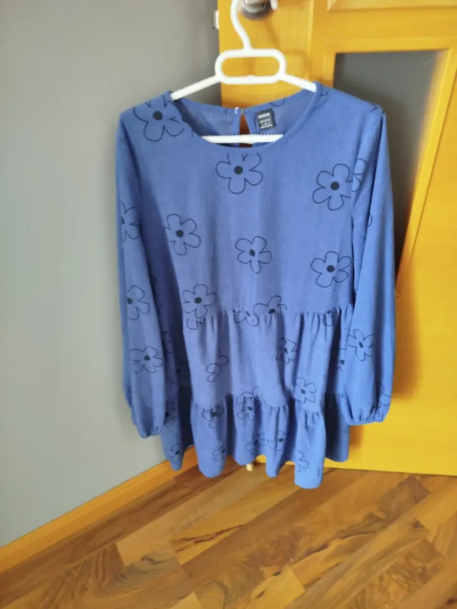 Vestido SHEIN floral azul talla S