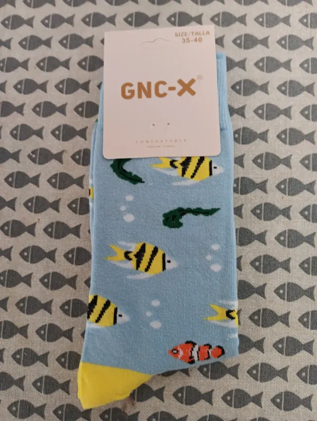 Calcetines GNC-X con peces y rayas
