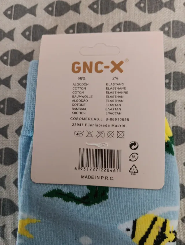 Calcetines GNC-X con peces y rayas