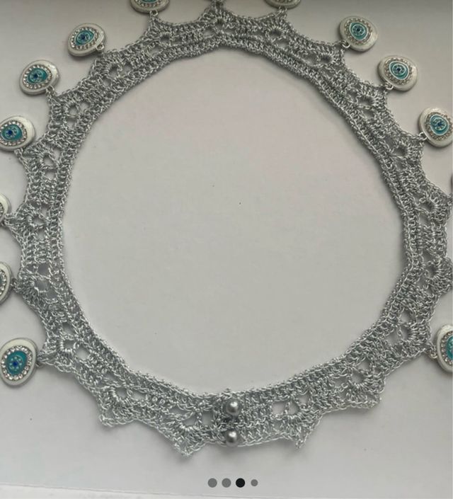 Gargantilla Charms azul y blanco