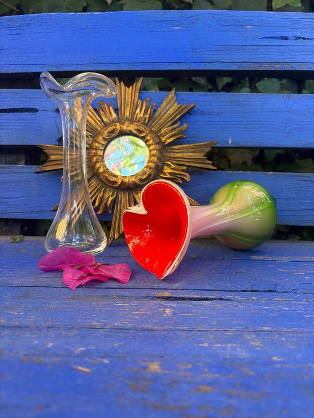 Fioriera in cristallo vintage JARRÓN CRISTAL