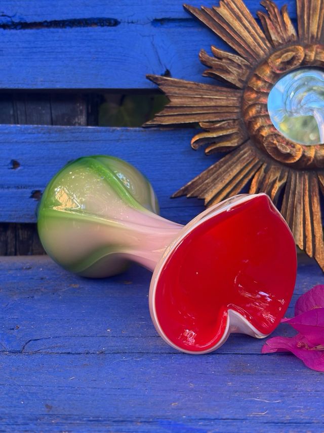 Fioriera in cristallo vintage JARRÓN CRISTAL