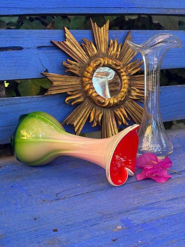 Fioriera in cristallo vintage JARRÓN CRISTAL