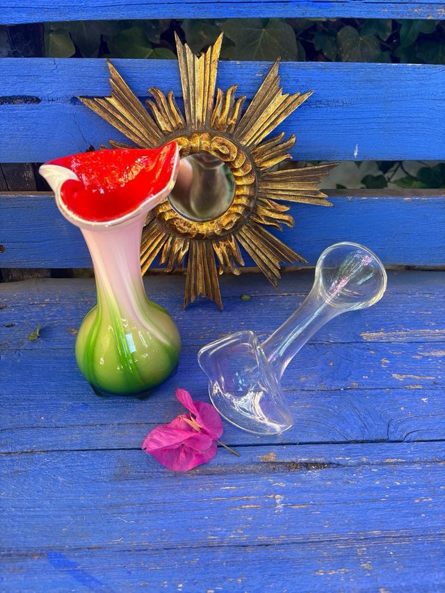 Fioriera in cristallo vintage JARRÓN CRISTAL