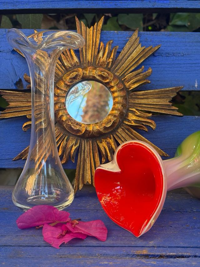 Fioriera in cristallo vintage JARRÓN CRISTAL