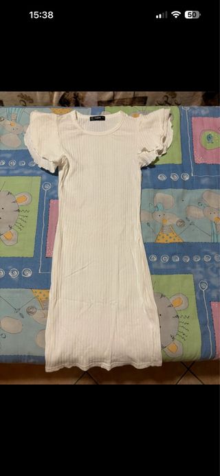 Vestito bianco manica corta