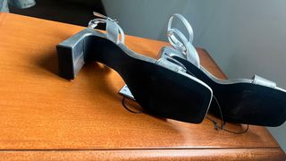 Sandalias Plata Tacón Ancho talla 37