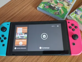 Nintendo Switch Gris/Naranja + Juegos