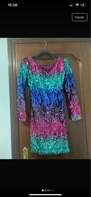 Vestido lentejuelas arcoíris