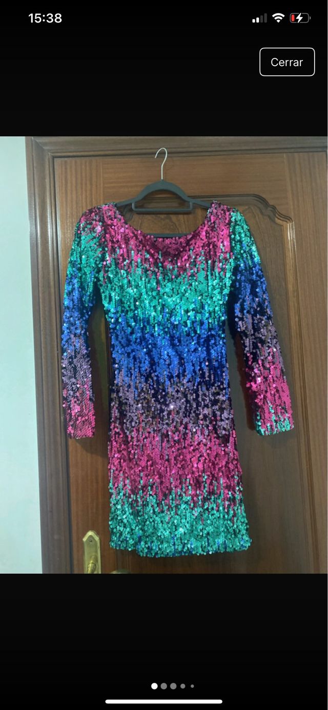 Vestido lentejuelas arcoíris