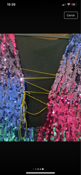 Vestido lentejuelas arcoíris