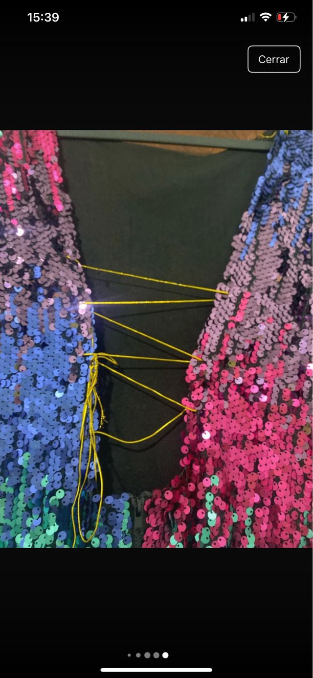 Vestido lentejuelas arcoíris