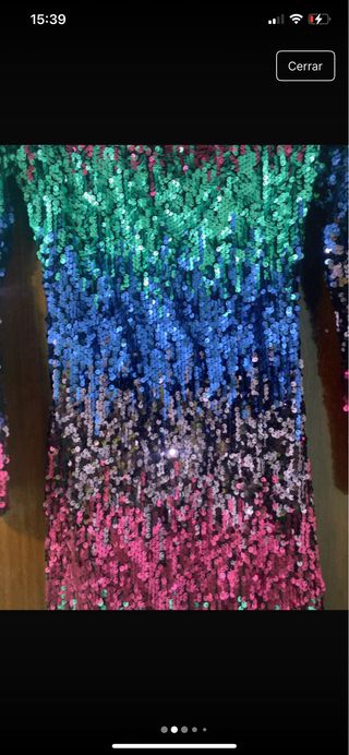 Vestido lentejuelas arcoíris