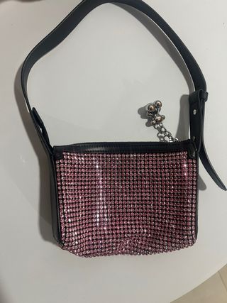 Bolso Tous Rosa y Negro con Adorno