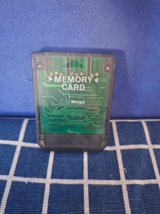 PS1 MEMORY CARD TRANSPARENTE NEGRA