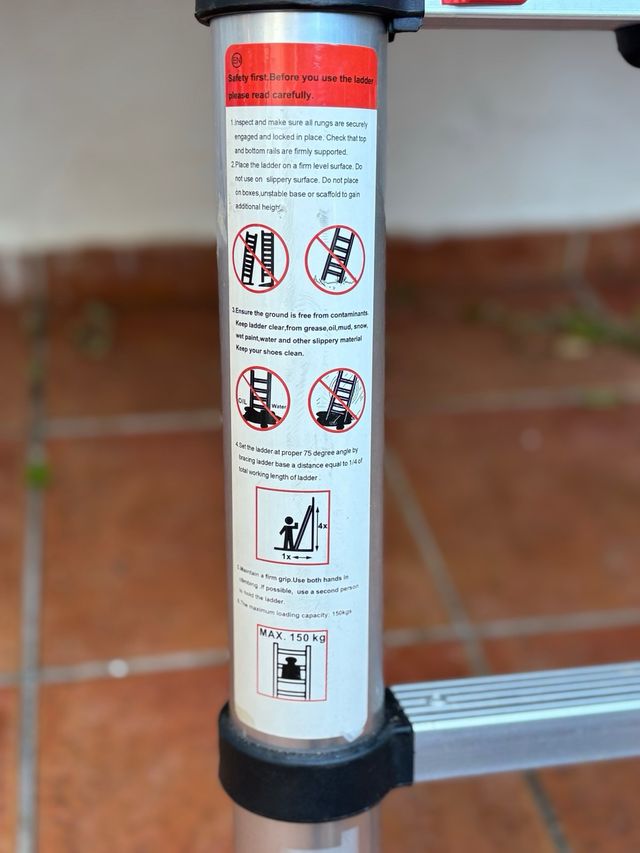 Escalera autocaravana extensible aluminio