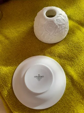 Prezioso portacandele in porcellana litofania Limoges