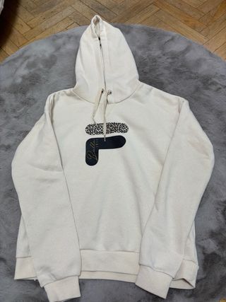 Sudadera Fila Beige con Logo Animal Print