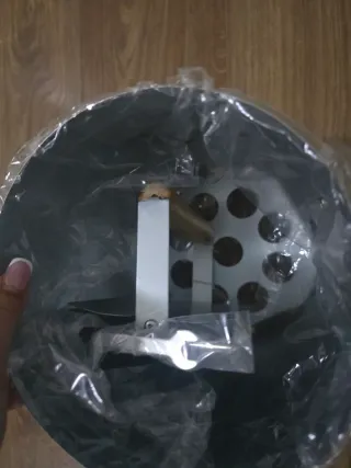 Chimenea Carbón Barbacoa Metal/Madera 27,9x17cm