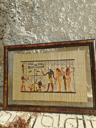 Papiro Egipcio Antiguo Marco Madera