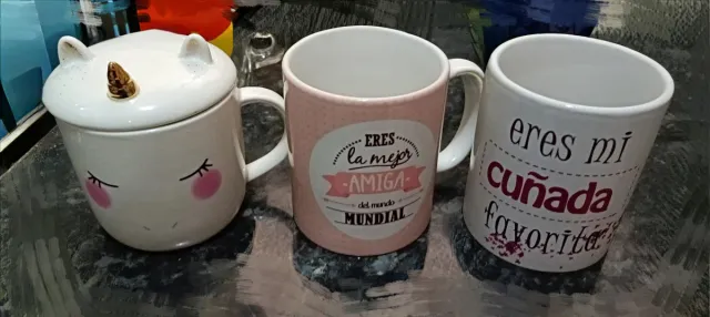 Conjunto de 3 Tazas Cerámica
