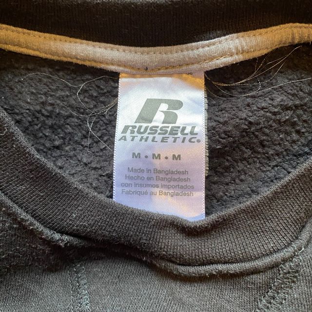 NUEVA Sudadera Russell Negra Deportiva Sin Capucha