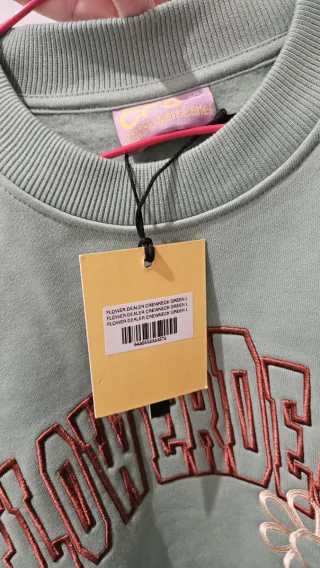 Sudadera Cold Flowers Cartel Verde Talla L