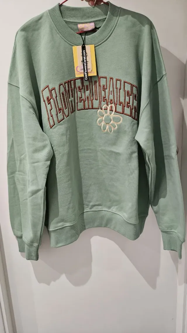 Sudadera Cold Flowers Cartel Verde Talla L