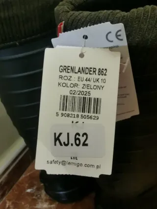 Botas de agua chico negras/verdes