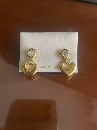 Pendientes Corazón Chapados en Oro