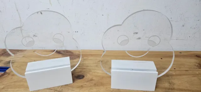 Apliques infantiles nube acrílico