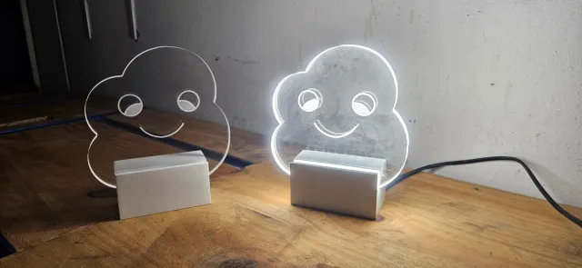 Apliques infantiles nube acrílico