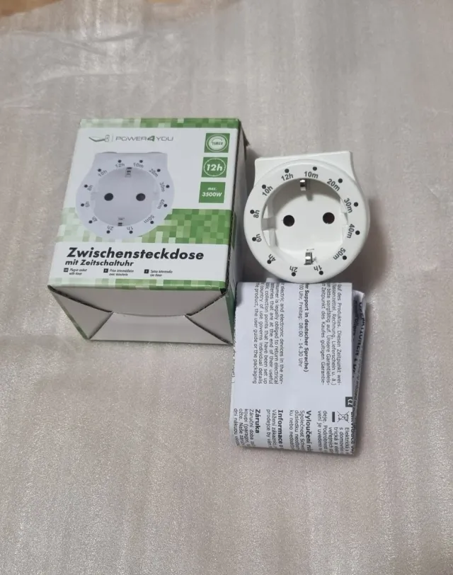 Enchufe Temporizador POWER4YOU 12h