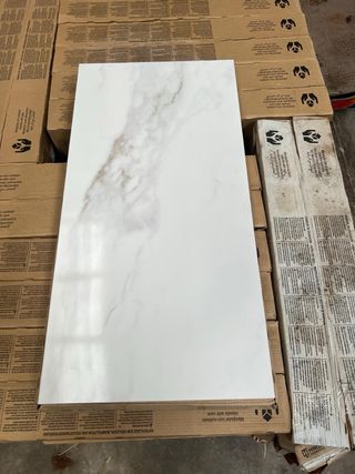 Lote de azulejo rectificado Kingston White Brillo