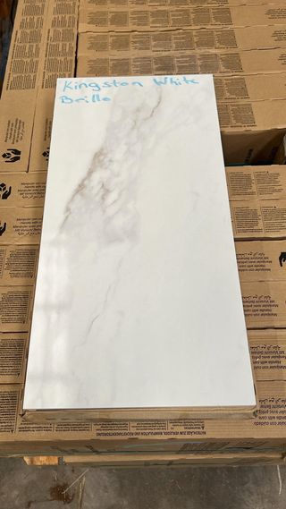 Lote de azulejo rectificado Kingston White Brillo