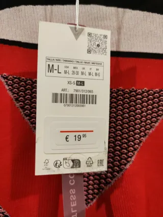 Body Zara Negro y Rojo