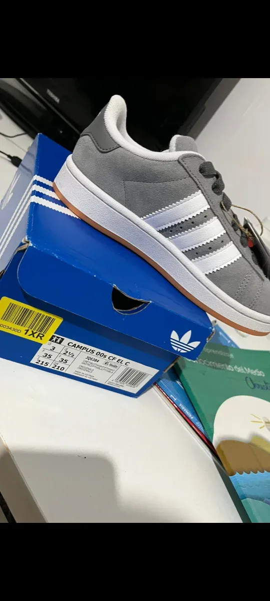 Zapatillas Adidas Campus Grises Blancas
