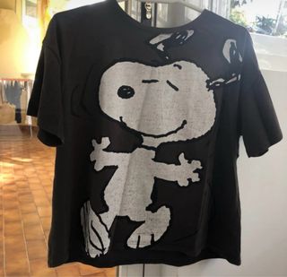 Camiseta Zara Snoopy Negra
